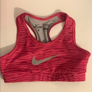 Nike hot pink sports bra
